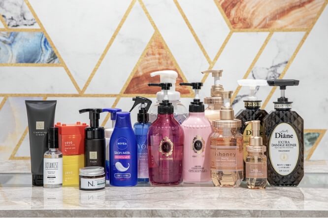 シャンプーなど豊富なアメニティ